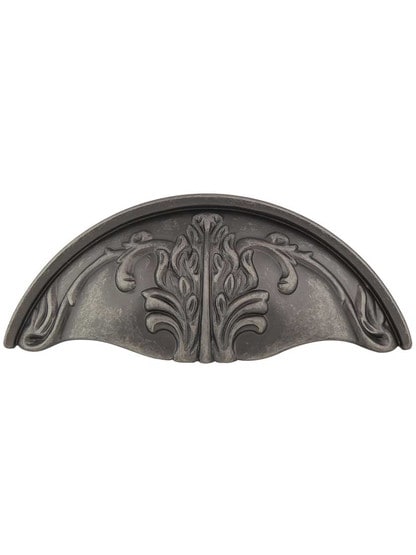 Corinthian Cup Pull - 3 inch Center-to-Center in Corinthian Silver.